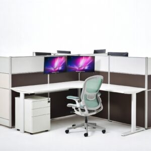 4-Person Corporate Cubicle Workstation - FOH-JT5A