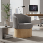 Heathered Grey Fabric Armchair - FOH-SA11-2018