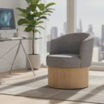 Heathered Grey Fabric Armchair - FOH-SA11-2018