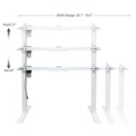 White frame sit stand desk