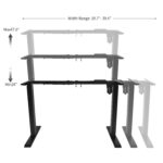 Black frame sit stand desk