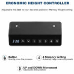 image shows an ergonomic height controller