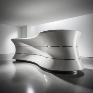 Vortex Sculptural Curved Reception Desk - FH-RD0318