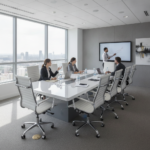 Enterprise 10-Foot Modern White High Glossy MDF Conference Table