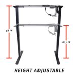 standing desk frame height graphic