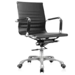 Low Back Medium back ergonomic designer office Swivel Office Chair (Black)