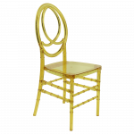 Clear Gold Chairs - oval Phoenix-style backrest