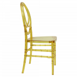 Clear Gold Chairs - oval Phoenix-style backrest