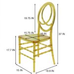 Clear Gold Chairs - oval Phoenix-style backrest