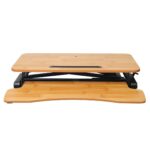 Bamboo Intelligent Sit Stand Desktop Laptop Convertible Desk