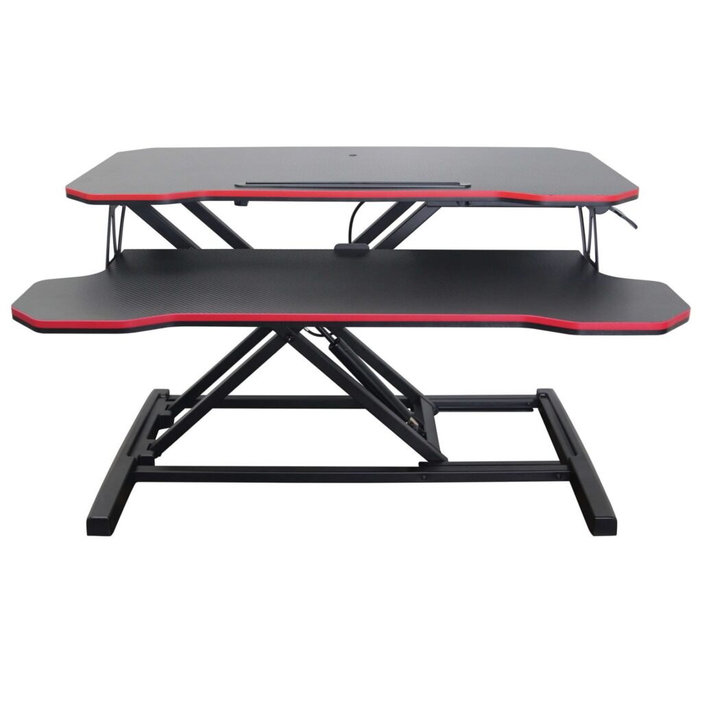 Sit-Stand Desktop Laptop Convertible Desk – Carbon Black | FOH-ZZ001CB