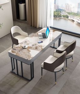 FOH-DS002 - Pandora Rectangular Marble like Table Top Dining Set