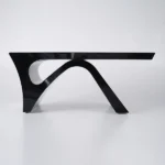 FH-ED-GD02 - Glossy Black Modern Executive Desk