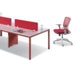 FOH-JM-PG48 Electric Lifting Workstations straight seating arrangement