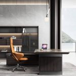 FOH-WW-PG26 - Executive Desk with Password Locked Storage side view