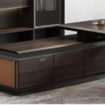 FOH-WW-PG26 - Executive Desk with Password Locked Storage