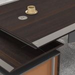 FOH-WW-PG26 - Executive Desk with Password Locked Storage table top view