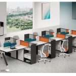 FOH-WW-PG41 Fresh Color Modern Office Workstation for 8