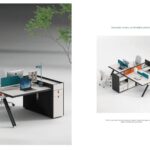FOH-WW-PG41 Fresh Color Modern Office Workstation for 2