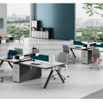 FOH-WW-PG41 Fresh Color Modern Office Workstation for 2 or More