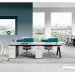 FOH-WW-PG41 Fresh Color Modern Office Workstation one side pedestal