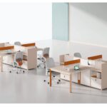 FOH-WW-PG58 Modern Orange Workstation 2 in a row