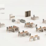 FOH-WW-PG58 Modern Orange Workstation diverse office setups