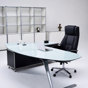 Suite ejecutiva curvilínea Premium en blanco polar - FOH-JM-PG23