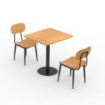 front side view of FH-CAM240240S – Restaurant Dining Set