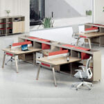 FOH-WW-PG62- Concave Edged Camphor Wood Workstation Tall Side Storage