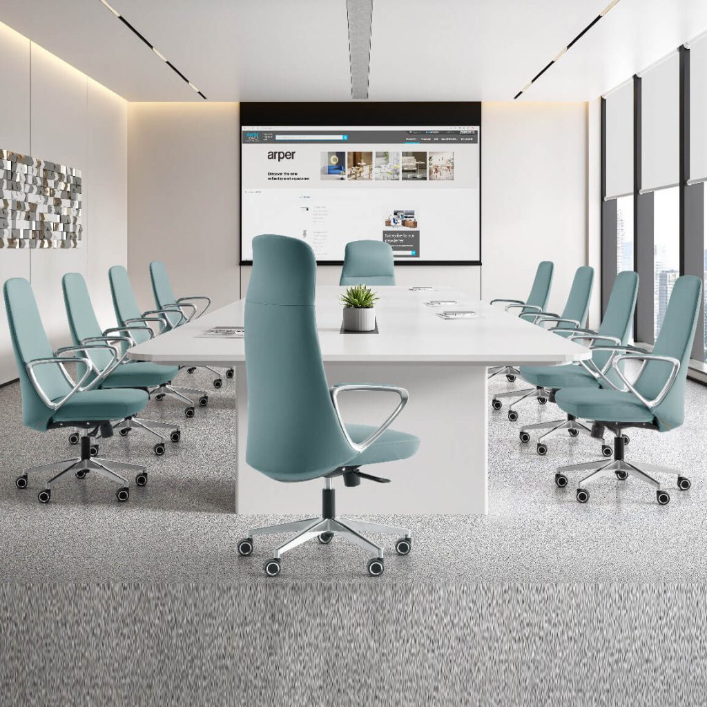 Modern Swivel Office Chairs Fixed Triangular Armrest | FOH-SOCJ25-001