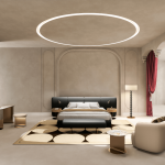 Black and White Wooden Bed for Villa, Apartment, Airbnb Bedroom - FOH-VABJ25-008 full view