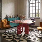 Mid-Century Round Multi Dining Table