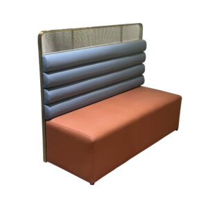 Sofa Booth with Glass Privacy Partition