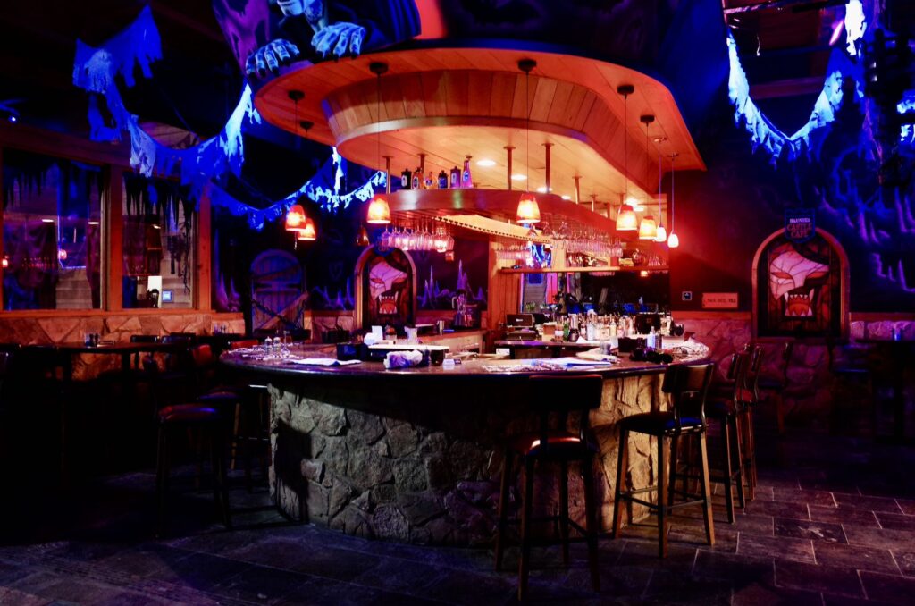 Unique themed furniture by FOH Furniture at Haunted Castle Cafe Plano