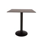 black sintered stone marble like table with base 30"x30"