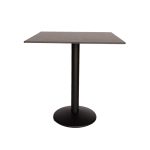 black sintered stone marble like table with base 30"x30"