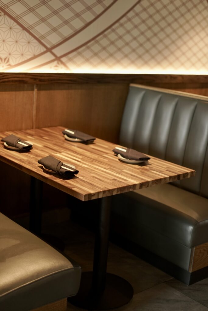 Modern sushi restaurant furniture by FOH Furniture at Shun by Yama Sushi