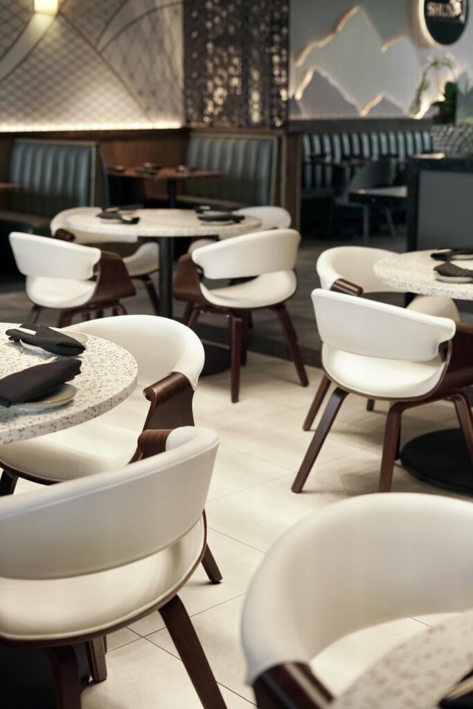 Modern sushi restaurant furniture by FOH Furniture at Shun by Yama Sushi