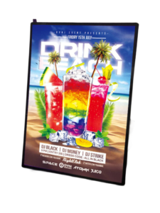 backlit advertising light box poster a4 side drawing with semi tempered glass 1