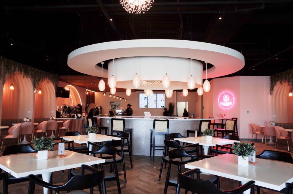 Custom cafe furniture by FOH Furniture at Cocomelt Chicago