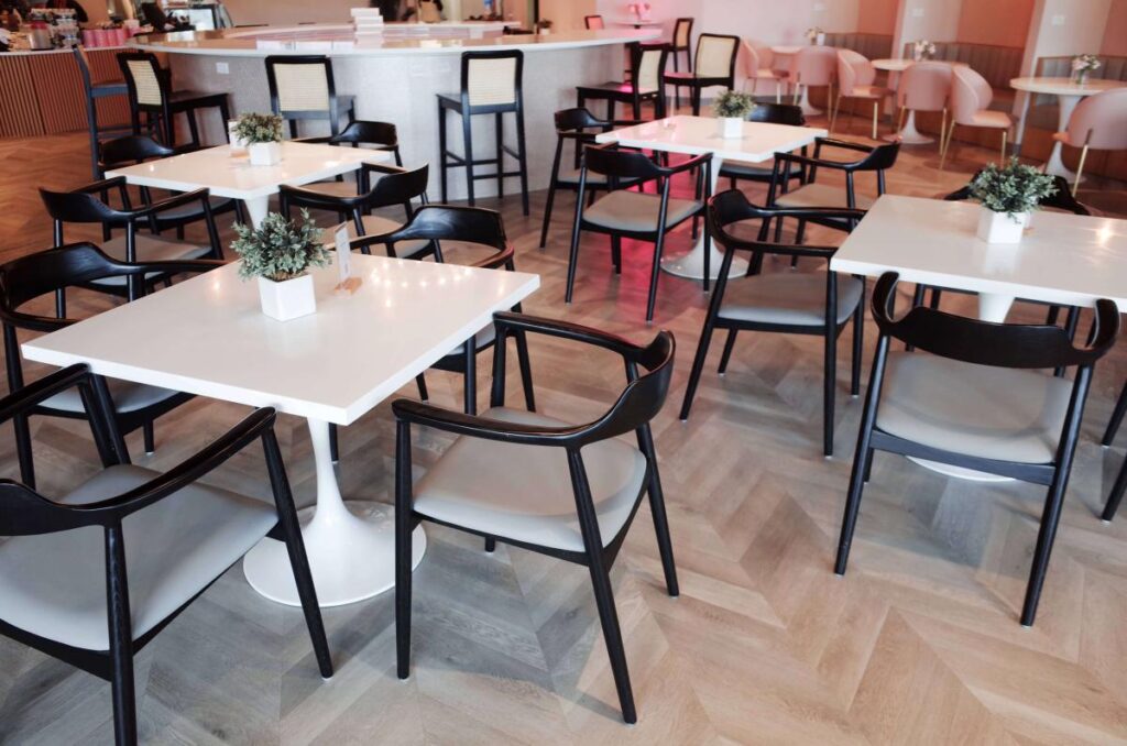 Custom cafe furniture by FOH Furniture at Cocomelt Chicago