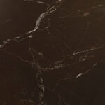 black sintered stone marble like table with base 30"x30"