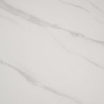 white sintered stone marble like table with base 30"x30"