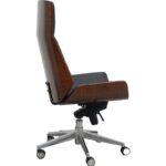 chesterfield style tufted office chair with bentwood back
