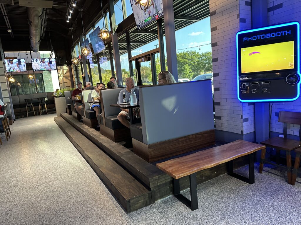 Creative themed dining furniture by FOH Furniture designed for Haunted Castle Cafe in Plano.