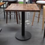 butcher block walnut solid wood dining table with base 30"x30"