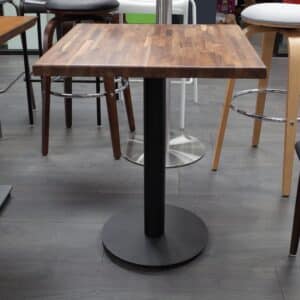 Mesa de comedor de madera maciza de nogal con base de bloque de carnicero de 30 x 30 cm