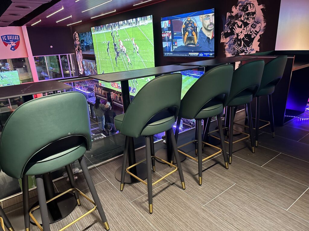 Restaurant and bar furniture by FOH Furniture at The G.O.A.T’s Arena