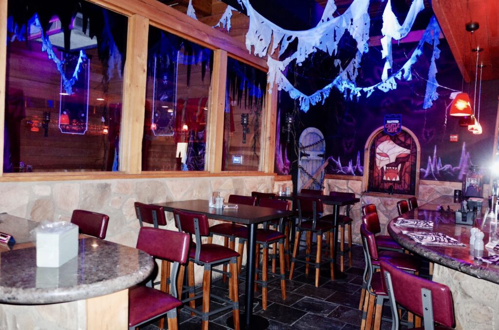 Unique themed furniture by FOH Furniture at Haunted Castle Cafe Plano